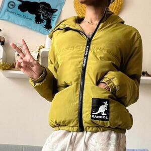 Kangol x H&M feat. MABEL Jacket 'Short Puffer Jacket' - Olive Green - XS